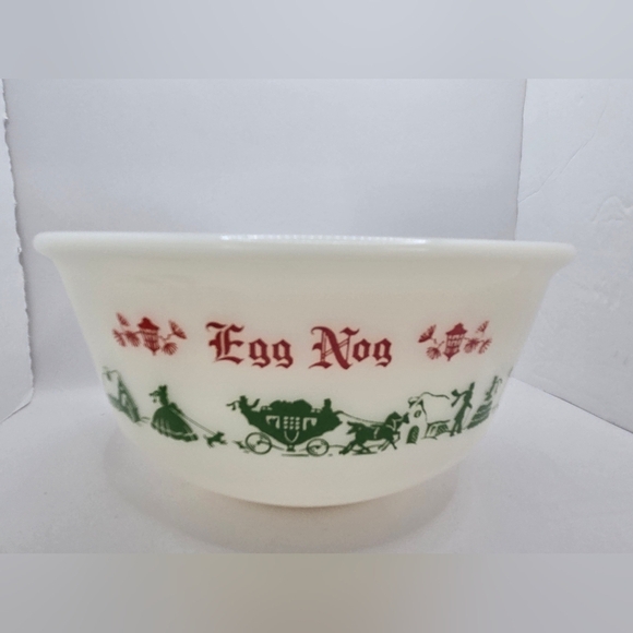 Vintage Hazel Atlas Tom and Jerry Egg Nog Bowl and 6 Cup Set - Picture 2 of 10